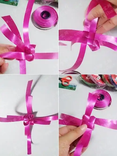 用彩带怎么折成一个漂亮的丝带小灯笼饰品