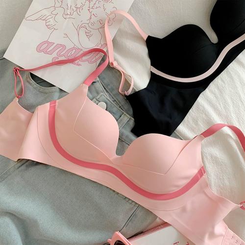 【小聚蛋】粉色无痕小胸聚拢显大内衣女生收副乳防下垂调整型文胸