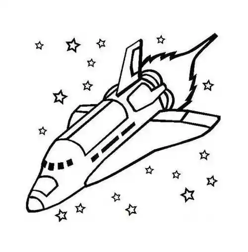 儿童画航天飞机怎么画 航天飞机简笔画图片