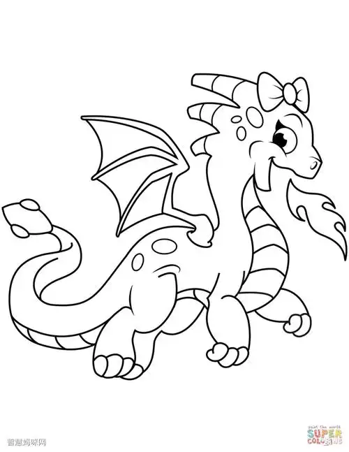 可爱的喷火龙简笔画图片