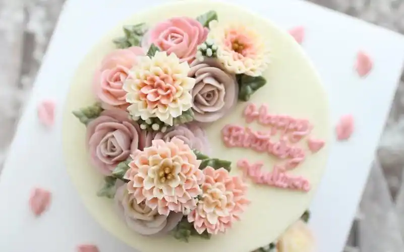 【beautiful cake】豆沙裱花蛋糕菊花花朵裱花‖chrysanthemum flower