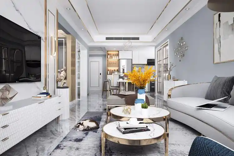 现代轻奢 三室两厅现代简约装修效果图