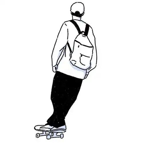 滑板少年_滑板_插画_插画分享_人文_绘画