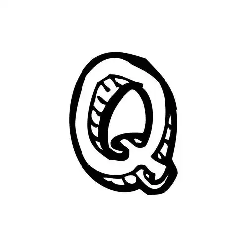 卡通字母 q,矢量, 卡通白色背景上的字母 q