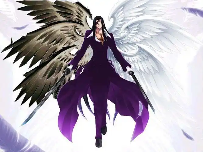 求一紫色衣服六翼男天使的图