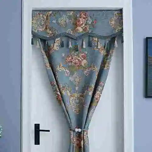 卧室室内半截门帘家用温馨少女心隔断帘装饰网红纱帘自粘短款32