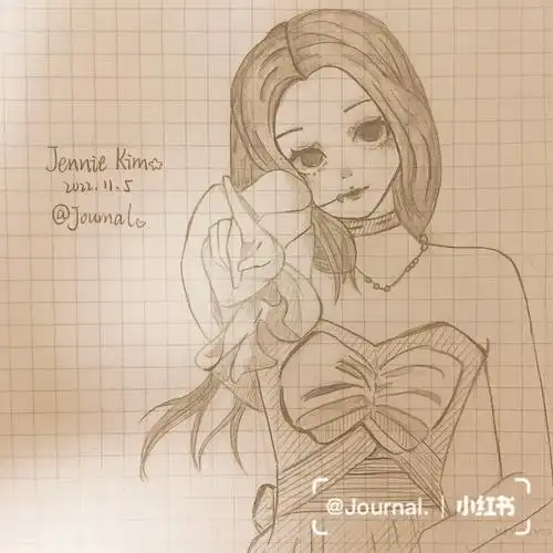 kim94不要限流6015栓[流汗r]#金智妮  #jennie  #绘画  #手绘