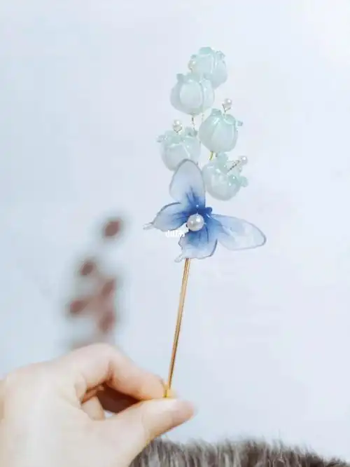 一支清冷系热缩铃兰发簪