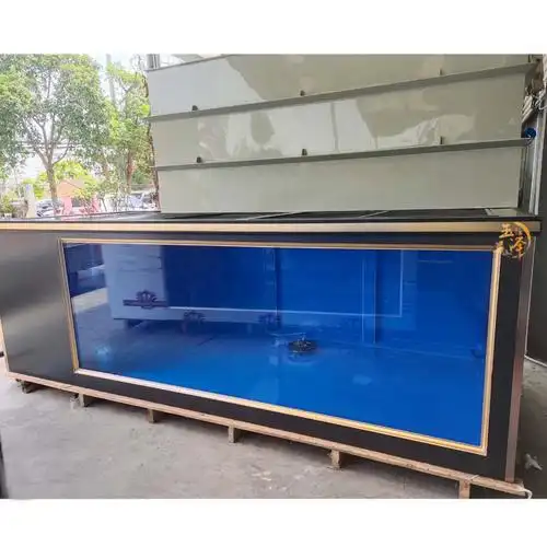 锦鲤鱼缸轻体地缸带三层滴滤加侧滤300*130*100两面观赏面