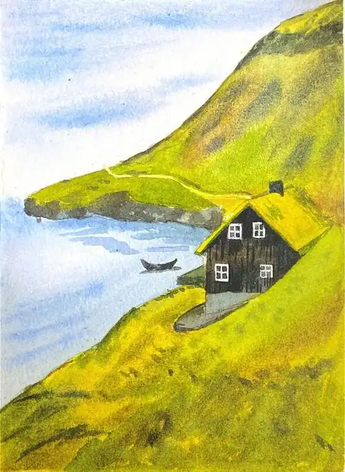 小禾水彩年课班作业19自然风景