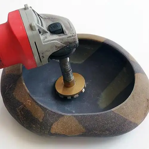 石材鹅卵石头花盆制作打磨清底工具48厘米平磨轮磨盘