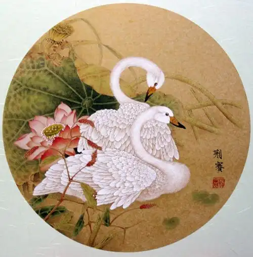   荆赛 作品名称 天鹅湖 作品分类 国画 售价 议价