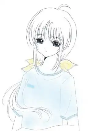素描-可爱动漫女孩素描
