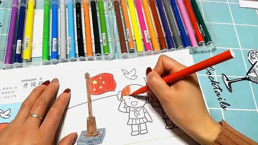 最美的国旗儿童画,教你简单又好看的升国旗简笔画-母婴亲子视频-搜狐