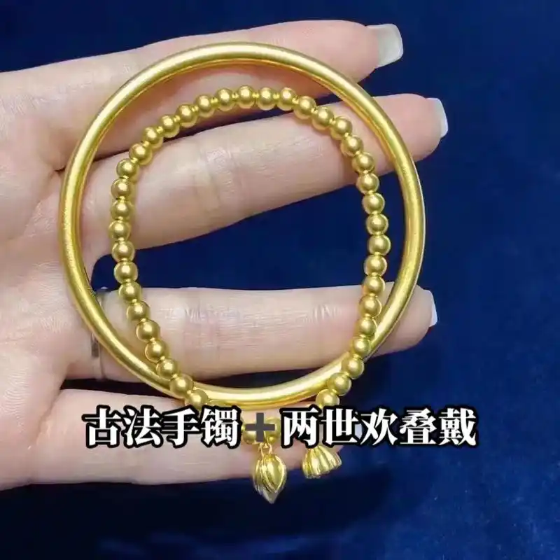 古法手镯两世欢手串叠戴法,寓意:一生一世皆圆满,圈住幸福,圈 - 抖音