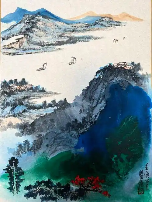 瞿塘泼墨泼彩作品鉴赏_中国_山水画_绘画