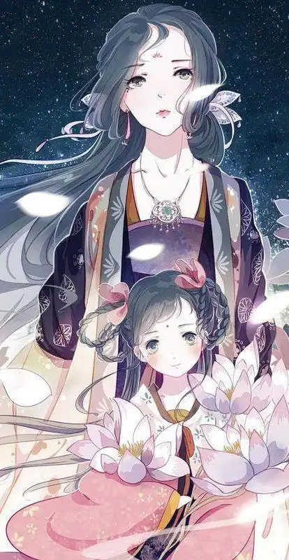 长头发动漫小女孩(古代衣服的)