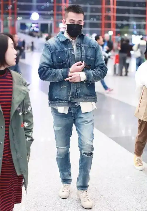 欧豪牛仔夹克造型,型男范十足,像他这样穿百搭时髦
