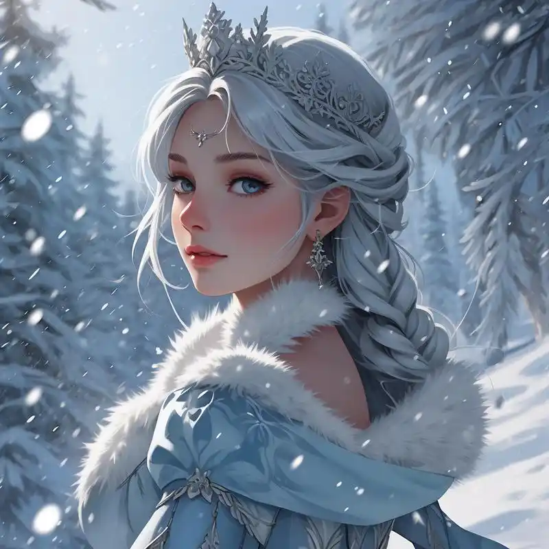 这里有一波超级梦幻的冰雪公主头像,换上它们,让你的手机也充满冬日