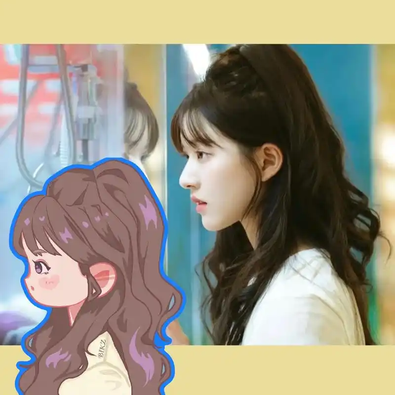 抓娃娃的露思侧脸#赵露思 #画画 #q版人物 #桑稚 #插画 - 抖音