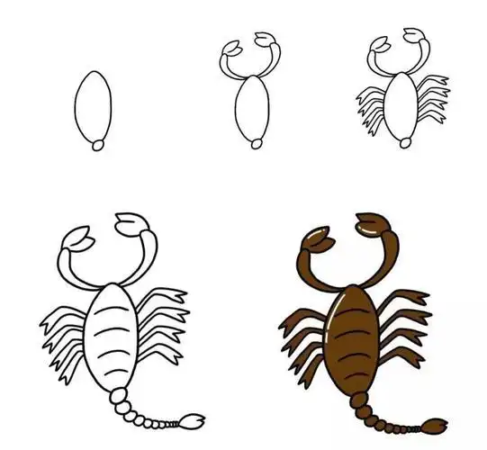 简笔画蝎子在校服上