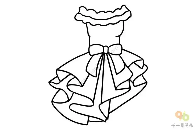漂亮的礼服简笔画画法