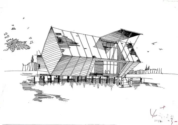 2018建筑钢笔画|平面|书装/画册|妒门 - 临摹作品 - 站酷 (zcool)