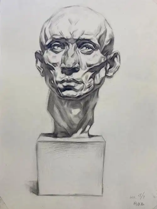 石膏像写生6767少儿素描班