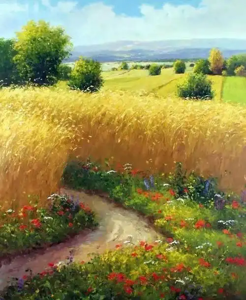 奥地利gerhardneswadba田园风景油画作品欣赏