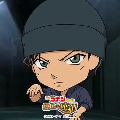 又帅又a的截拳道高手!赤井秀一的q版头像,画风超赞