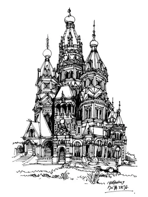 近期的几张欧式建筑手绘.