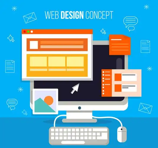 创意网页设计电脑插画矢量图_其他矢量_懒人图库