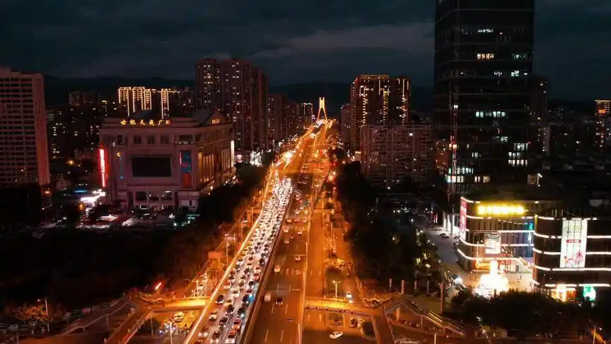 城市的夜晚 #城市风景 龙岩大道延时摄影