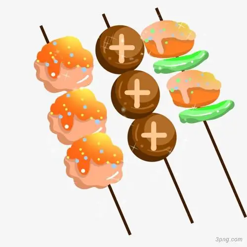矢量图烤串烤肉手绘烧烤夜宵烤串卡通手绘一串烤串本站所有作品均是
