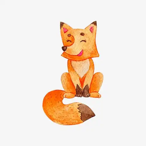 png装饰黄色的狐狸