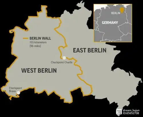 柏林墙总长示意图同时,多米诺骨牌效应,1989年民主德国局势也发生了