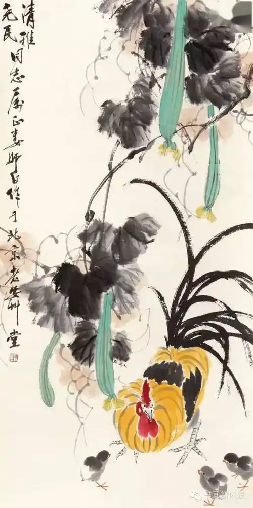 画个丝瓜,竟然也这样有趣!_齐白石