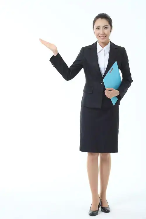 做邀请手势的职业女性高清图片