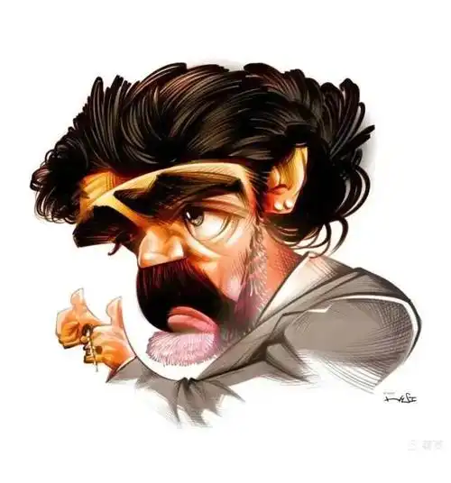 永远的马拉多纳肖像漫画