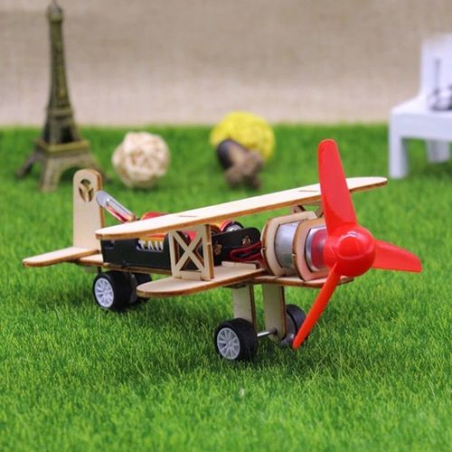 科学小手工制作螺旋桨飞机模型儿童小学生科技小发明科学实验材料