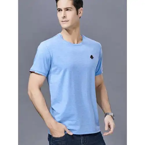 恒源祥男士短袖t恤夏款圆领t恤衫青年宽松休闲半袖