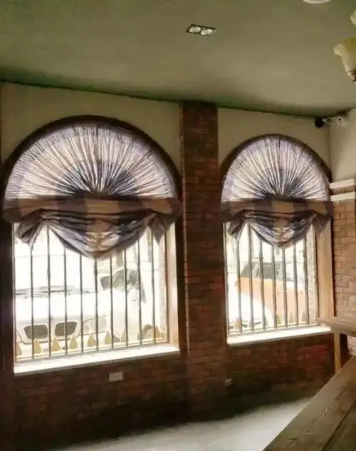 别墅帘头35款圆弧型窗幔看了你一定喜欢