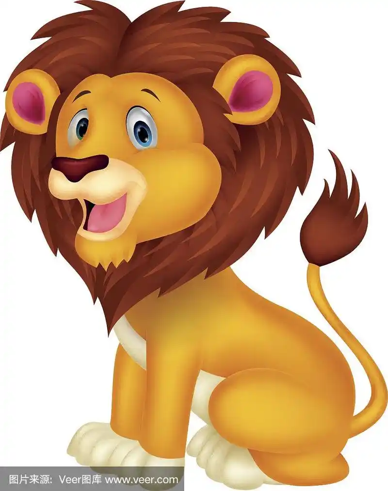 可爱的卡通狮子