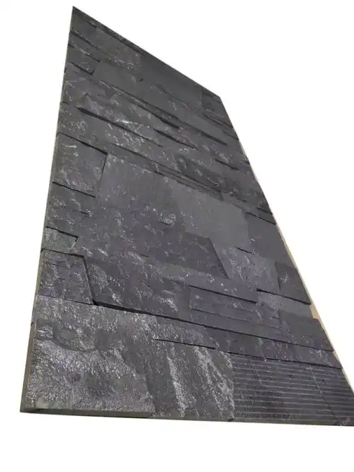 鑫明芝麻黑自然面背景墙联系: -石材供应 -石猫石材网