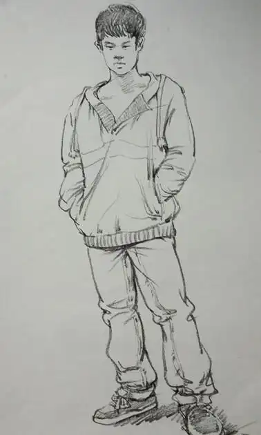 2013-04-01 15:09匿名|     分类:书画美术 简单的人物站立速写图