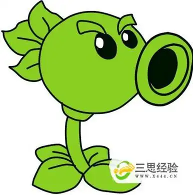 简笔画植物大战僵尸:双重射手的画法_三思经验网