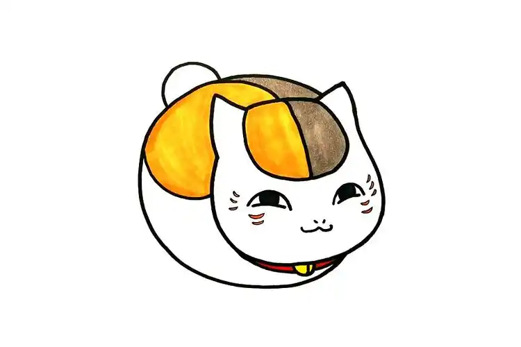 可爱猫咪老师简笔画画法-图4