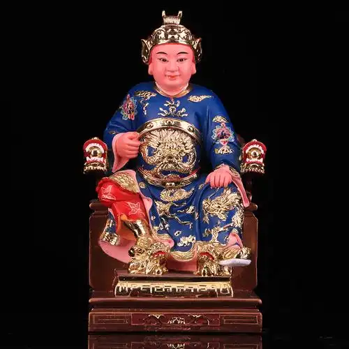 16寸五府王爷李范吴池朱道教神像树脂敦煌金工摆件