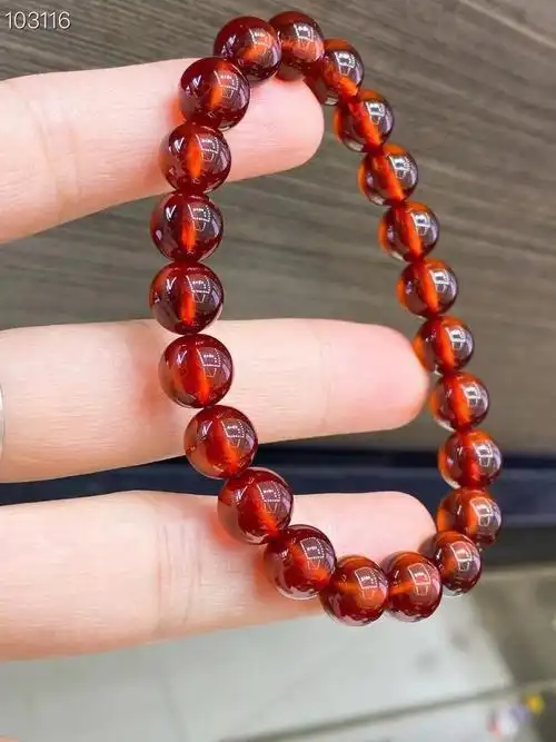 石榴石水晶手串送礼自戴