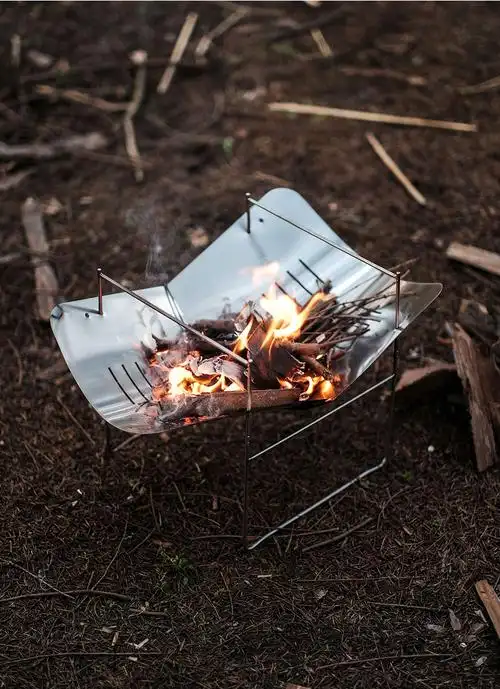 超轻钛焚火台户外多功能取暖柴火炉篝火台迷你烧烤炉 304不锈钢焚火台